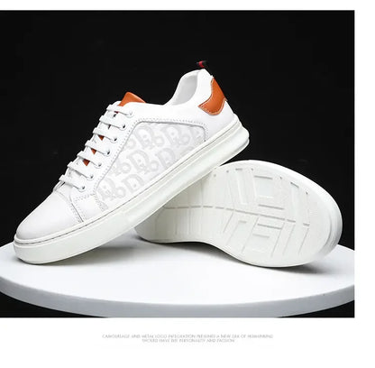 Leisure Shoes 2025 New Wear-resistant Fashion Shoes Anti-slip Anti-odor Leather Sports Thick Soles All Match Street Men's Shoes - AMULET RING STORE