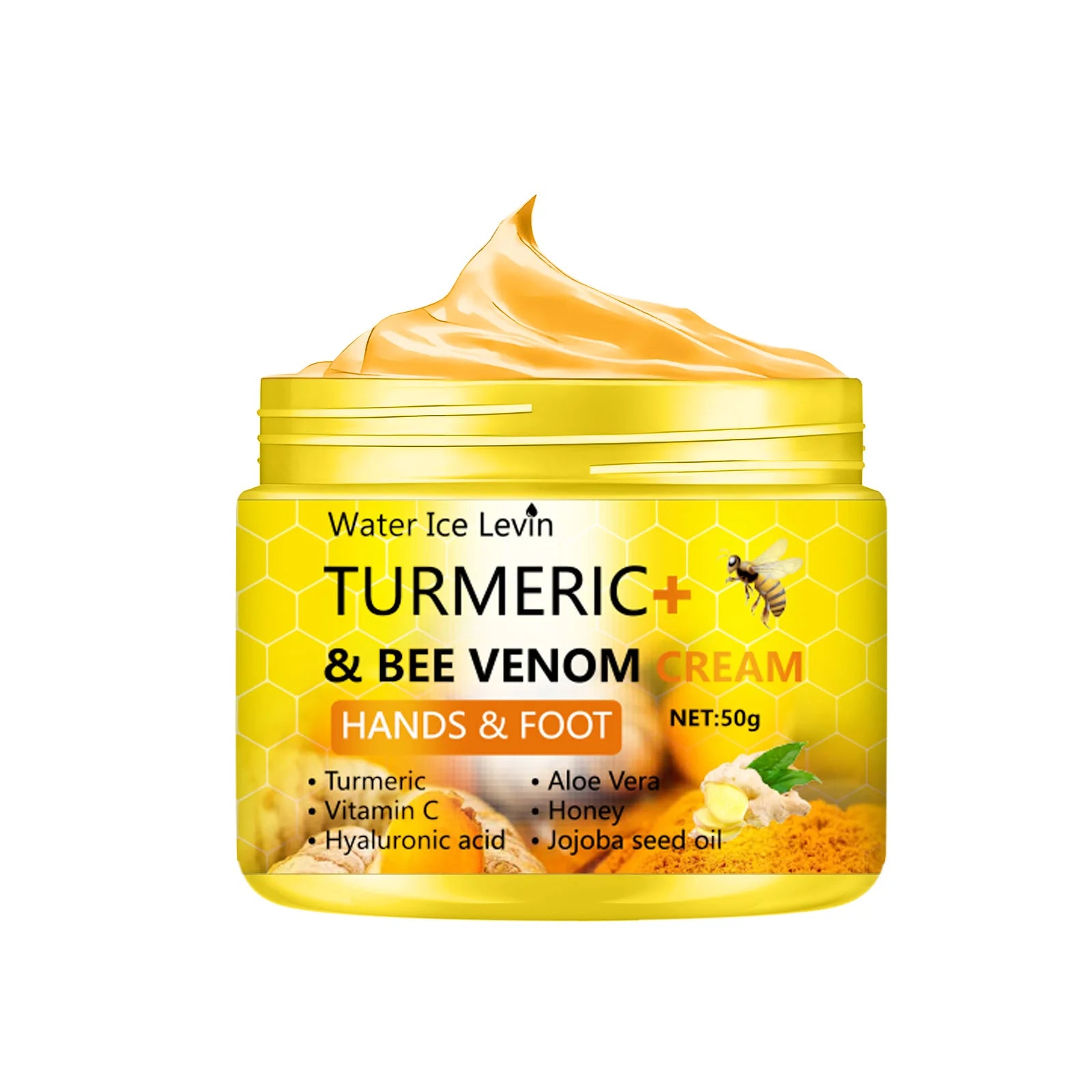 Turmeric Bee Venom Anti-Drying Crack Foot Cream Hand Cracked Repair Skin Removal Care Cream Dead Feet Hand Skin 50g - AMULET RING STORE