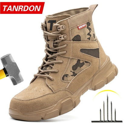 Sneakers Indestructible Shoes Work Safety Shoes With Steel Toe Cap Puncture-Proof Male Security Protective Shoes Tactical Boots - AMULET RING STORE