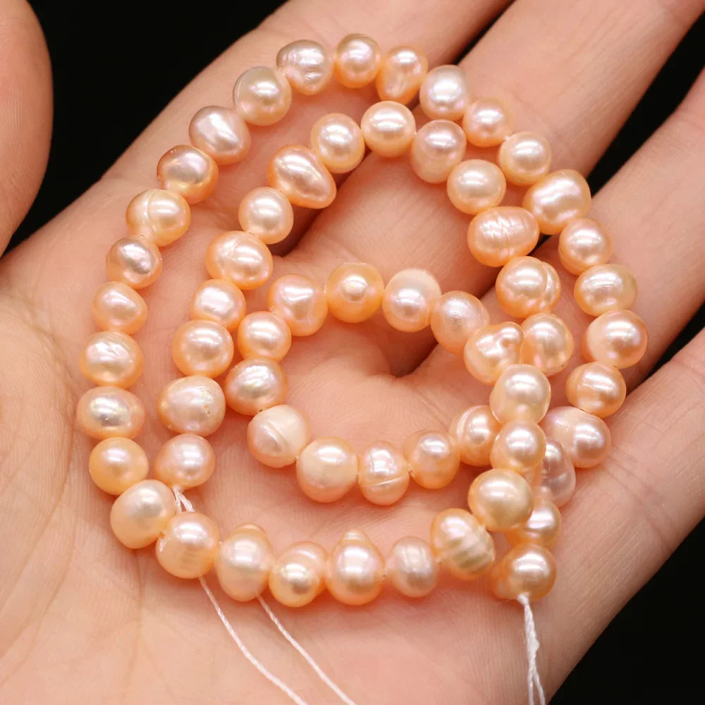 100% Natural Freshwater Pearl Beads Fine pearls Punch Loose Beads For DIY Women Elegant Bracelet Necklace Earring Jewelry Making - AMULET RING STORE