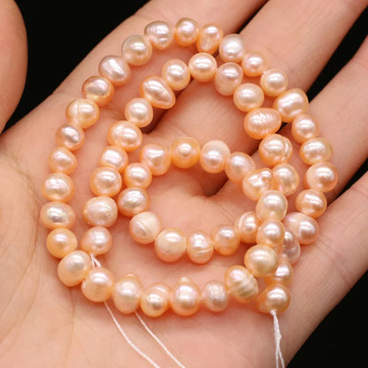 100% Natural Freshwater Pearl Beads Fine pearls Punch Loose Beads For DIY Women Elegant Bracelet Necklace Earring Jewelry Making - AMULET RING STORE