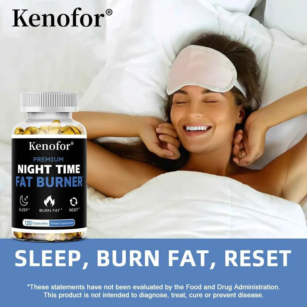 Nighttime Fat Burner Supplement - for Weight Loss, Boost Metabolism, Suppress Appetite Diet,Healthy Weight Management