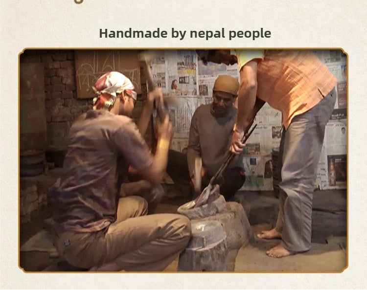 Nepal Handmade Buddha Singing Bowl Yoga Meditation Colorful Sound Therapy Tibetan Singing Bowls Healing Percussion Instruments - AMULET RING STORE