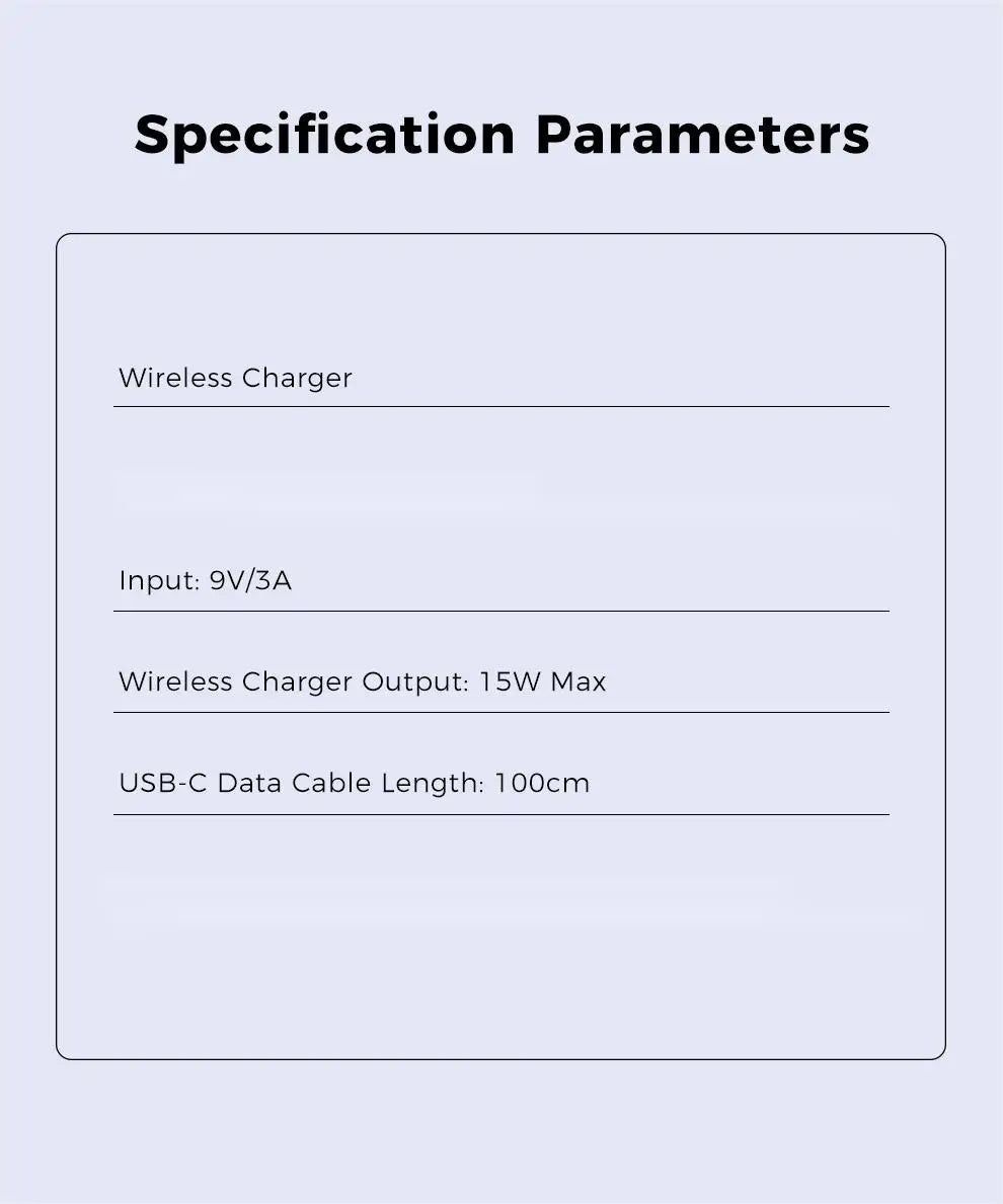 Wireless Charger for iPhone 15 14 13 Samsung S23 Huawei Mate60 15W Fast Charge with Hidden USB Cable Universal Charging Pad for