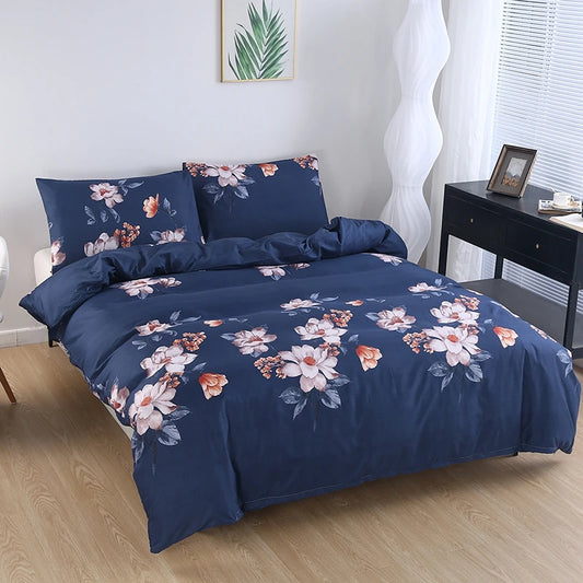Reversible Summer Blossom Single Twin Full Queen Duvet Cover Set