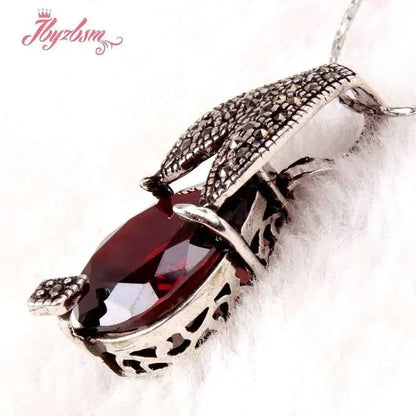 12x16mm Drop Stone Beads Marcasite White Tibetan Silver For Women New Year Christmas Gift Fashion Trendy Pendant 1 Pcs