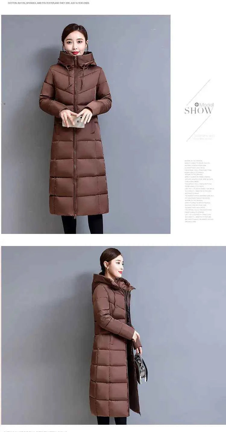 Very Warm Cold Trench Coat for Women Ultra Light Women's Jackets Winter 2025 Long Down Jacket Lightweight Padded Trend Parkas