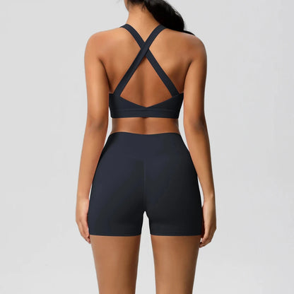 2PCS Yoga Set Nude Feeling Workout Sets Women Tracksuit Gym Push Up Fitness Running Workout Sportwear Sport Bra Leggings Suit