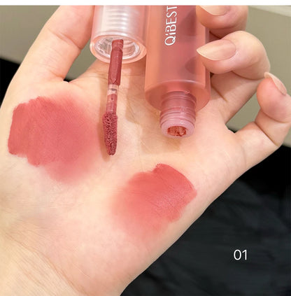 Qibest 6 Colors Velvet Matte Liquid Lipstick Long-Lasting Waterproof Lip Mud Sexy Red Lipgloss Beauty Women Cosmetics Lip Tint - AMULET RING STORE