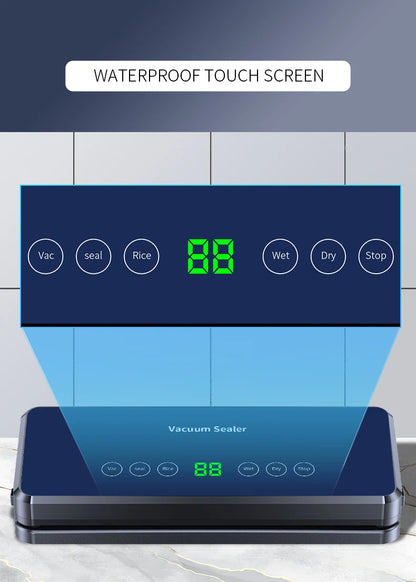 Home fully automatic vacuum sealing machine Food packaging machine Fresh preservation machine Wet and dry plastic sealing machin - AMULET RING STORE