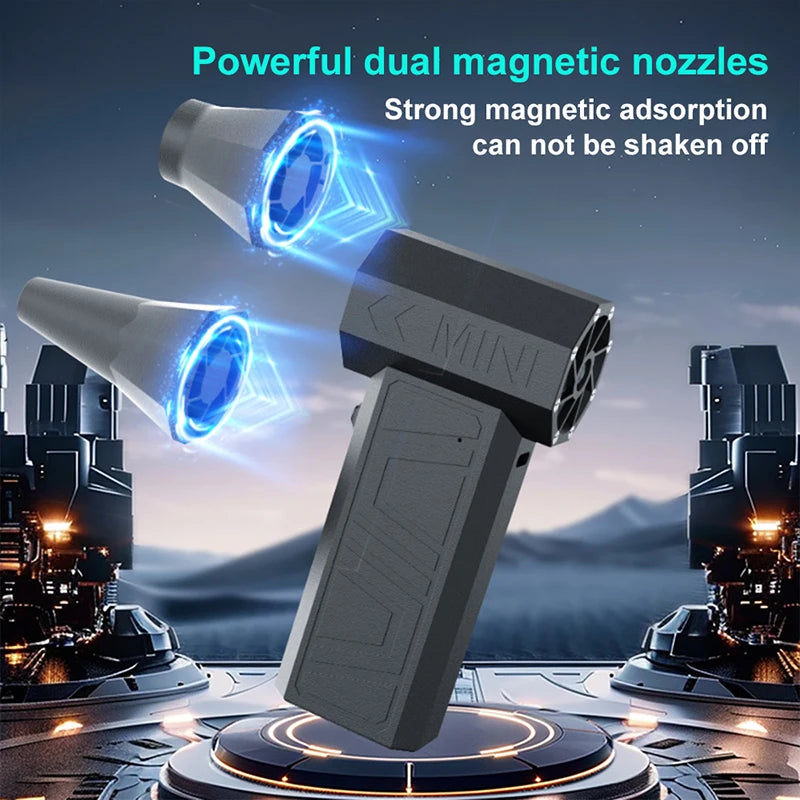 New 200000RPM Powerful Blower Vacuum Dust Cleaner Violent Fan Type-C Charging Strong Winds Brushless Turbo Jet Blower
