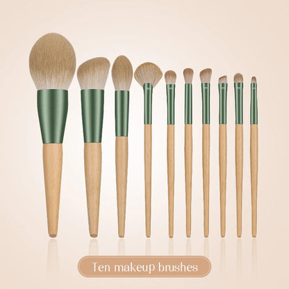 Qingluo, Professional Makeup Brushes, 10-Piece Set, Home Makeup Tools, Makeup Kit, Flawless Finish, Makeup Artist Tools, Makeup - AMULET RING STORE