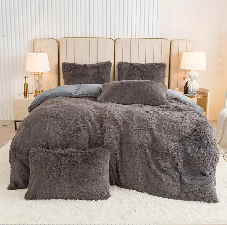 3-Piece Luxurious Plush Duvet Cover Set – Cozy & Soft Bedding, Perfect for Bedroom Comfort, Ideal for Guest Rooms and Dorm Aesth - AMULET RING STORE