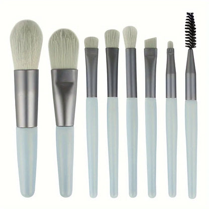 8/20Pcs Eye Makeup Brush Set Portable Soft Makeup Tool Eyeshadow Blending Detail Cosmetics Brush Kit with Makeup Egg Powder Puff - AMULET RING STORE