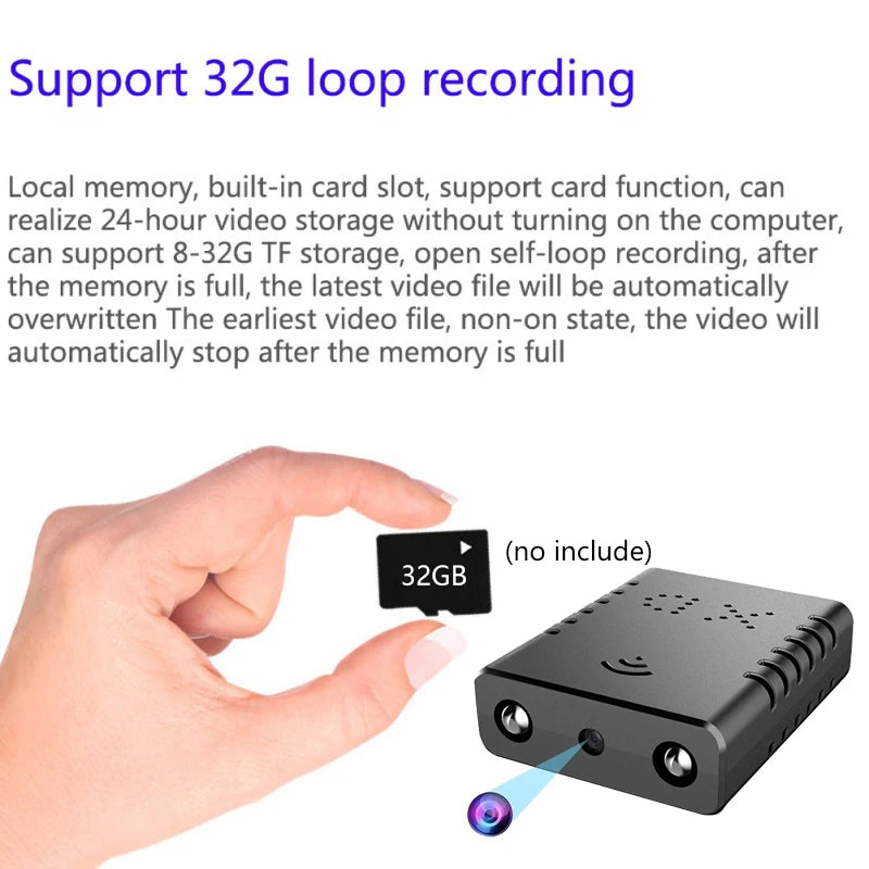 WiFi XD Smart Wireless Camcorder HD 1080P Mini Camera Ip Smallest Mini Camcorder Sport Micro Camera Suport max 256GB TF Card - AMULET RING STORE