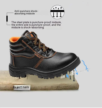 Wear-resisting Men Work Safety Boots Anti-smash Anti-puncture Work Sneakers Waterproof Boots Indestructible Protective Work Boot - AMULET RING STORE
