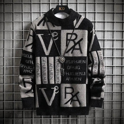 Men Knitted Sweater Stripe Pullovers Printing Round Neck Sweater Autumn/Winter Designer Quality Casual Men Clothing Jumper