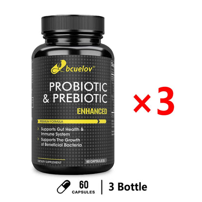 Bcuelov Prebiotics Probiotic Combo - Supports Healthy Digestion & Immune System, Reduces Bloating & Acidity, Weight Loss - AMULET RING STORE