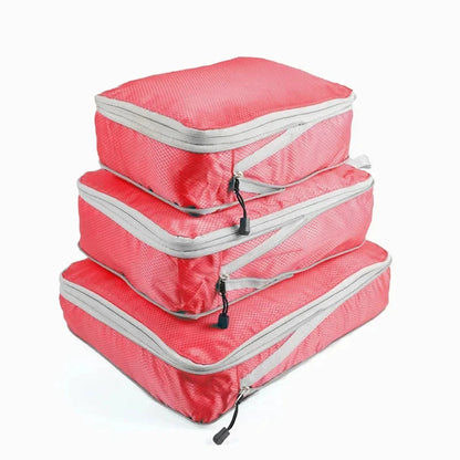 Travel Compression Packing Cubes Suitcase Luggage Organizer Set Zipper Foldable Storage Bag for Clothes Shoes Travel Accessories - AMULET RING STORE