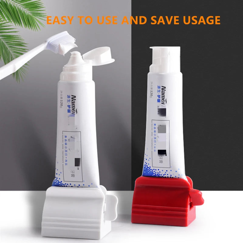 1/2pcs Multifunction Toothpaste Tube Squeezer Manual Squeezer Toothpaste Easy Portable Plastic Dispenser Bathroom Accessories - AMULET RING STORE