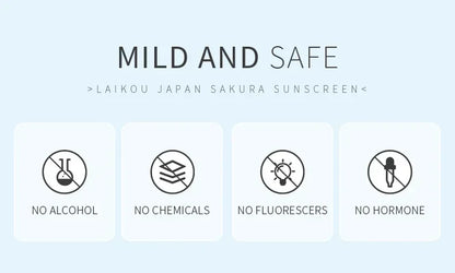 LAIKOU SPF 50 PA+++ Sakura Sunscreen For Face Body Neck Solar Blocker Long-Lasting Sun Block Facial Sunscreen Sun Cream 50g - AMULET RING STORE