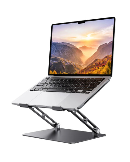 ST05 Laptop Stand Adjustable Aluminum Laptop Stand for Desk Ergonomic Computer Riser Sturdy Notebook Stand Laptop Within 10-17” - AMULET RING STORE