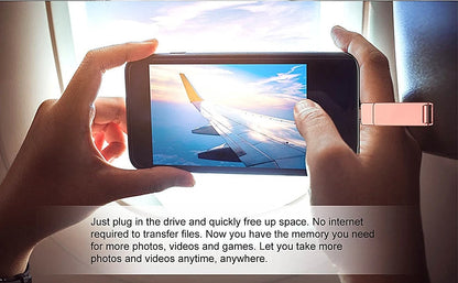 360° Rotate 2TB USB 3.0 Flash Drive 3 In 1 128GB 256GB 512G 1TB Memory Stick To For iPhone Photo Stick External Storage - AMULET RING STORE