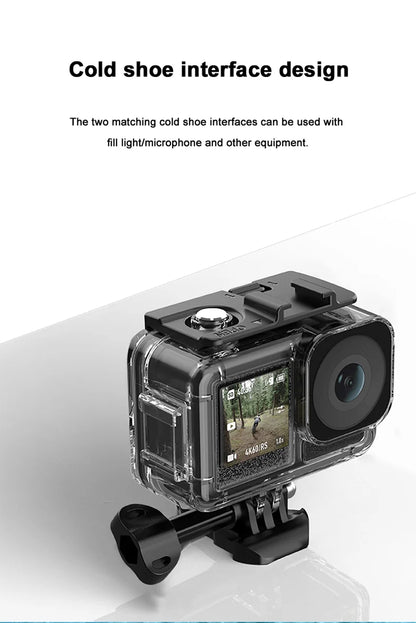 For DJI Osmo Action 4 Waterproof Case 40M Deep Diving Underwater Housing Shell for DJI Osmo Action 4 3 Action Camera Accessories - AMULET RING STORE