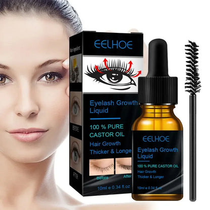 New Eyebrow Eyelash Growth Oil Natural Castor Oil Eyelashes Growth Essential Oil Thick Longer Nourishing Enhancer - AMULET RING STORE