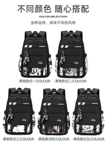 NEW Children Orthopedics School Bags Kids Backpack In Primary Schoolbag For Teenager Boys Waterproof Backpacks Book Bag mochila