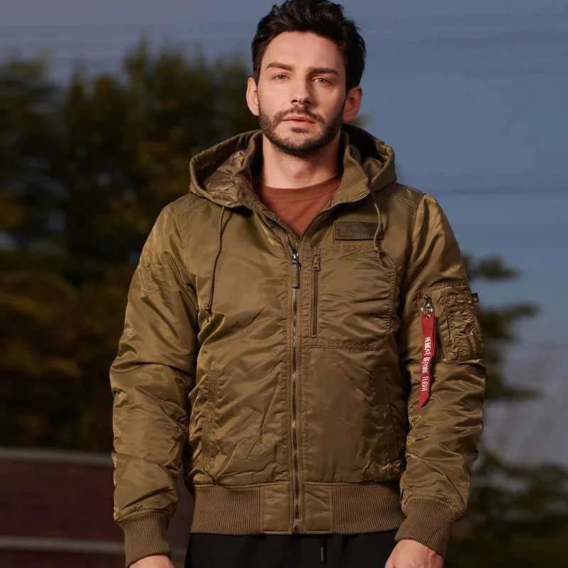 Men's winter jacket is very stylish waterproof and windproof, thickened with padded