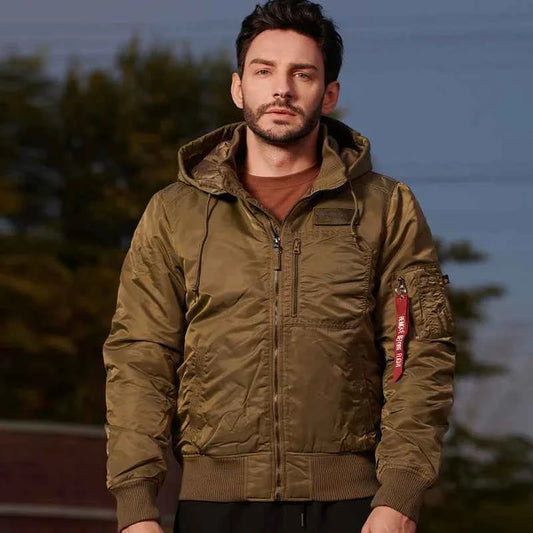 Men's winter jacket is very stylish waterproof and windproof, thickened with padded