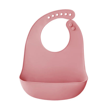 Silicone world Waterproof Silicone Bibs Baby Kids Stuff Kids Bib Aprons Girl Boy Adjustable Soft Silicone Bib Baby Feeding Stuff - AMULET RING STORE