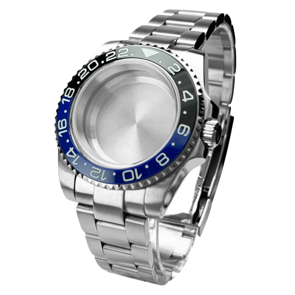 40mm 200m Waterproof NH34 NH35 NH36 Watch Case Accessories for Oyster Band SUB Watch Maker 120clicks BGW9 blue lume Bezel - AMULET RING STORE