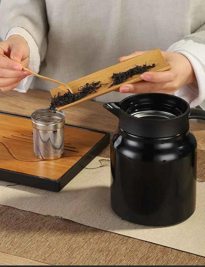 Smart LED Thermos 316 Stainless Steel Insulation Braising Teapot Large Capacity Hot Water Bottle Separating Coffee Vacuum Flask