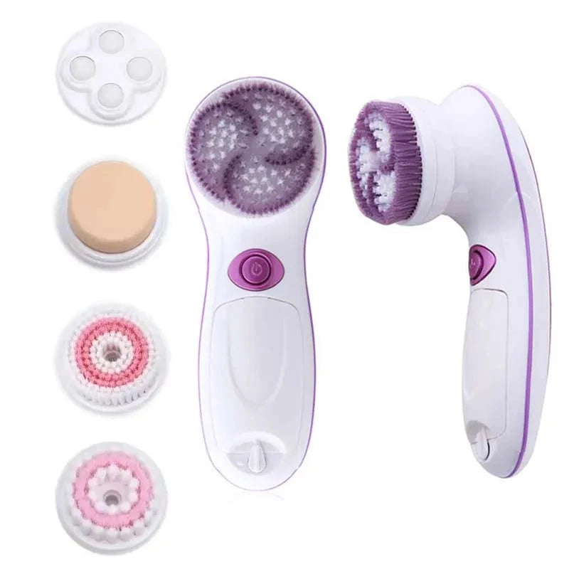 Multi-function Facial Cleansing Brush Set Vibrating Wireless Electric Face Cleansing Brush