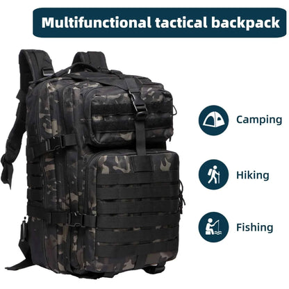 Outdoor tactical backpack - With a large waterproof capacity and lightweight design, this backpack is suitable for hiking trips.