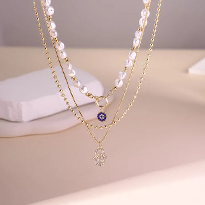 Sparkling women's fashionable necklace combination, trendy and avant-garde pendant, suitable for daily wear and holiday parties