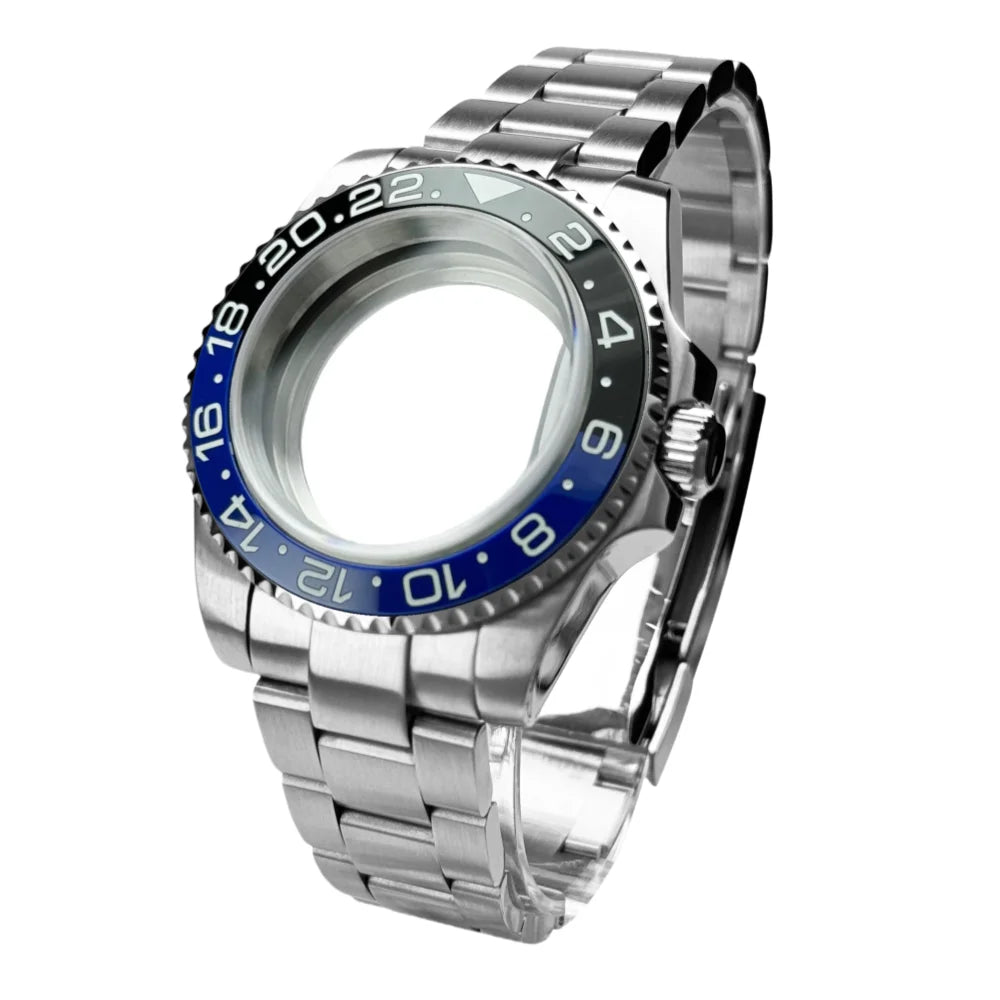 40mm 200m Waterproof NH34 NH35 NH36 Watch Case Accessories for Oyster Band SUB Watch Maker 120clicks BGW9 blue lume Bezel - AMULET RING STORE