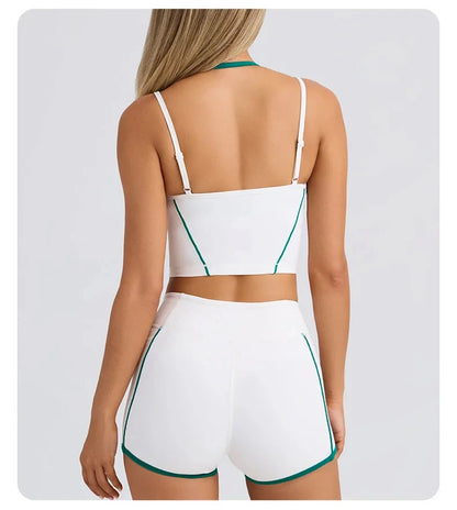 ‌Women's Tracksuits High Waist Yoga Shorts - Butt Lifting Gym Fitness Elastic Tight Naked Workout Shorts Yoga Set Sportswear