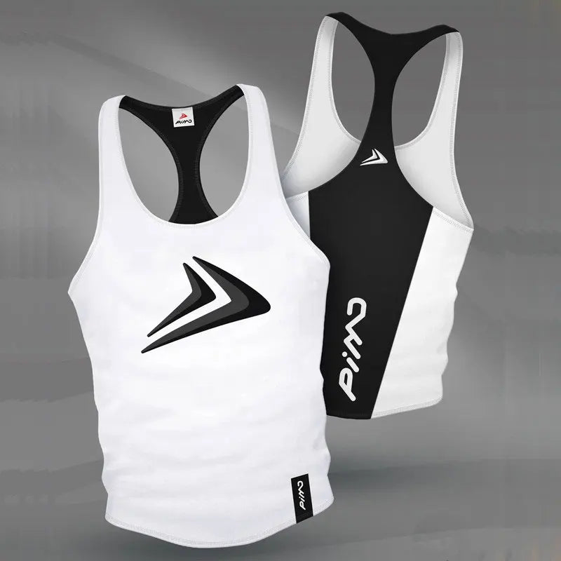 Gym Fitness Vest Animla Singlet Canotte Bodybuilding Stringer Tank Men Women Running T Shirt Muscle Guys Sleeveless Undershirt
