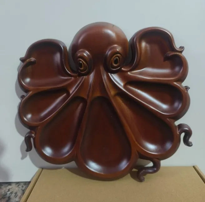 26*23*3cm natural wood Octopus Charcuterie Platter tray for food fruit salad baking dishes pans plates bowls home accessories - AMULET RING STORE