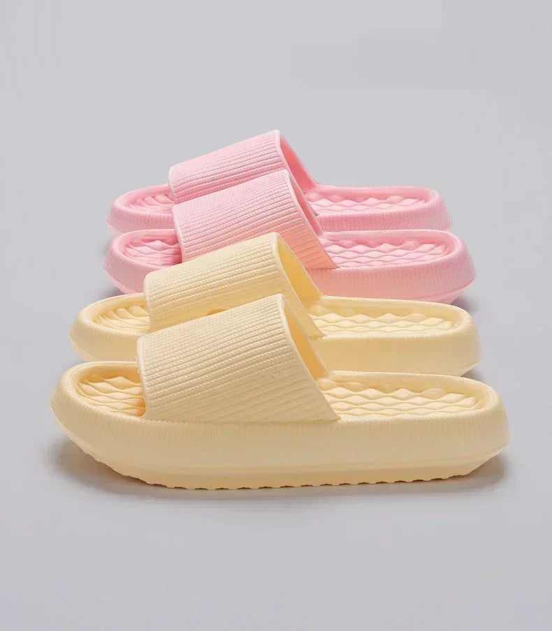 Women's Thick Platform Cloud Slippers EVA Soft Sole Pillow Slides Summer Beach Flip Flops Women Non Slip Bathroom Home Slippers - AMULET RING STORE