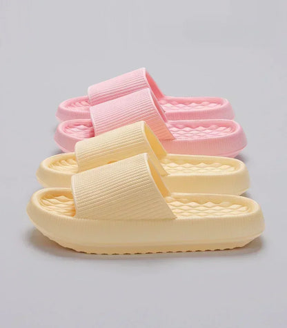 Women's Thick Platform Cloud Slippers EVA Soft Sole Pillow Slides Summer Beach Flip Flops Women Non Slip Bathroom Home Slippers - AMULET RING STORE