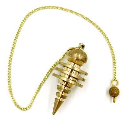 Bronze Metal Copper Spiritual Point Pendulum for Divination Healing Dowsing Wicca Balancing Pointed Cone Pendant Pendulum