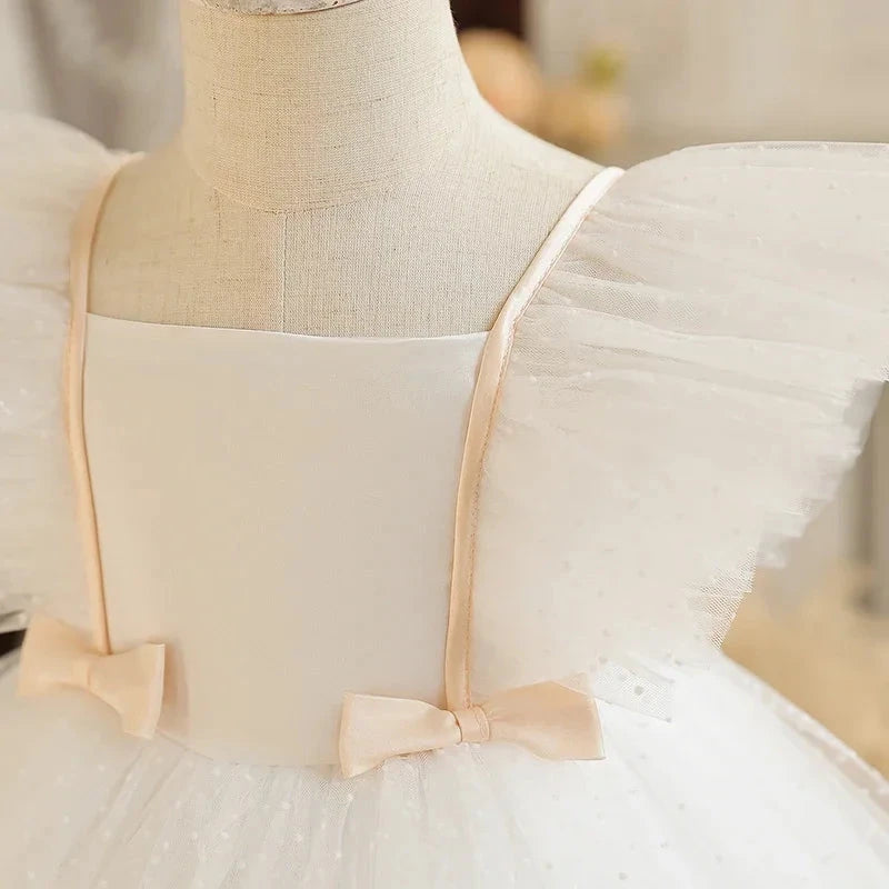 Wedding Birthday Dress for Flower Girls Kids Elegant Party Sequins Tutu Christening Gown 3-8 Yrs Children Formal Pageant Clothes - AMULET RING STORE