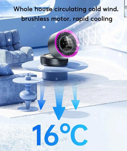 Eary Wall-mounted Fan Punch-free Foldable Fast Charging Desktop Fan With Night Light Magnetic Remote Control Air Conditioner Fan