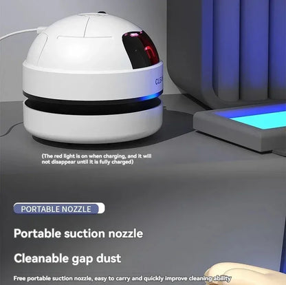 Table Vacuum Cleaner Mini Desktop Dust Vacuum With Detachable Nozzle USB Rechargeable Wireless Car Vacuum Cleaner Cleaning Tools - AMULET RING STORE