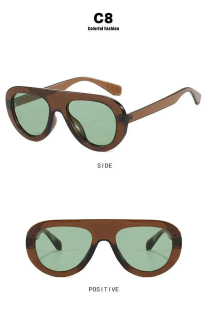 Y2K Retro Round Small Sunglasses Trendy Leopard Print Glasses Vintage Unisex Eyewear for Women Men Bold Fashion Accessories