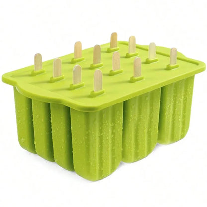Popsicles Mold Reusable Easy-Release Silicone Homemade Maker Ice Pop Mold Trays with 50 Popsicle Sticks Summer Gifts - AMULET RING STORE